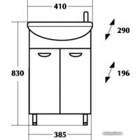  Onika Тумба под умывальник Азов 40.10 (белый) [104001] - Превью изображения №3 — Интернет-магазин ПроЗаказ