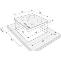 Варочная панель Krona Calore 60 BL - Превью изображения №3 — Интернет-магазин ПроЗаказ