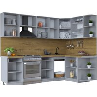 Готовая кухня Интерлиния Тренд 1.5x2.6 правая (мята/мята/дуб бунратти) - Превью изображения №3 — Интернет-магазин ПроЗаказ