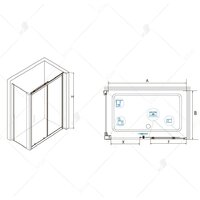 Душевой уголок RGW CL-48 160x100 (хром/прозрачное стекло) - Превью изображения №2 — Интернет-магазин ПроЗаказ