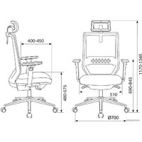 Офисное кресло Бюрократ MC-612N-H/B/418B (черный) - Превью изображения №7 — Интернет-магазин ПроЗаказ