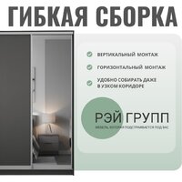 Шкаф-купе Рэйгрупп 158 EEX Elgon РГ-04.05 (дуб элисон/дуб элисон/хром) - Превью изображения №3 — Интернет-магазин ПроЗаказ