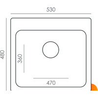 Кухонная мойка Quartz Bond 530 (уголь) - Превью изображения №3 — Интернет-магазин ПроЗаказ