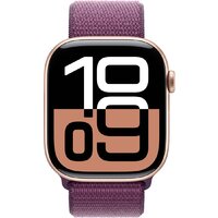 Умные часы Apple Watch Series 10 46 мм (алюминиевый корпус, розовое золото/сливовый, нейлоновый ремешок) - Превью изображения №2 — Интернет-магазин ПроЗаказ