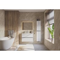  ЗОВ Шкаф-пенал для ванной Лира 150 LP150MW0MWGVA (белый глянец) - Превью изображения №3 — Интернет-магазин ПроЗаказ