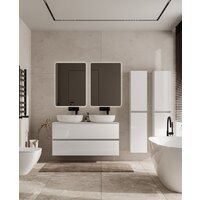  ЗОВ Шкаф-пенал для ванной Лира 150 LP150MW0MWGVA (белый глянец) - Превью изображения №4 — Интернет-магазин ПроЗаказ