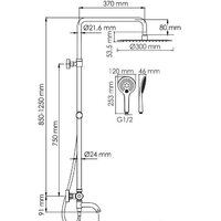 Душевая система  Wasserkraft A188.161.155.WM Thermo - Превью изображения №3 — Интернет-магазин ПроЗаказ