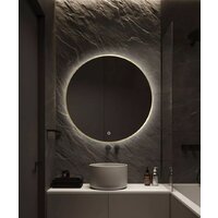 Зеркало EMZE Led с подсветкой и УФ-окантовкой D80 LED.UV.80.80.AUR (золото) - Превью изображения №2 — Интернет-магазин ПроЗаказ