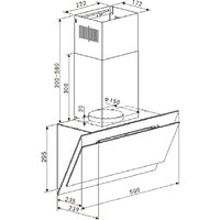 Кухонная вытяжка Hietzel CHV 5029G BL - Превью изображения №3 — Интернет-магазин ПроЗаказ