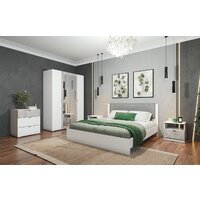 Кровать Аквилон Акцент №900М (белое сияние/веллюкс 49) - Превью изображения №6 — Интернет-магазин ПроЗаказ