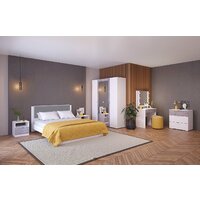 Кровать Аквилон Акцент №900М (белое сияние/веллюкс 49) - Превью изображения №5 — Интернет-магазин ПроЗаказ