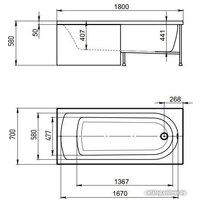Ванна Alex Baitler Michigan 180х70 - Превью изображения №4 — Интернет-магазин ПроЗаказ