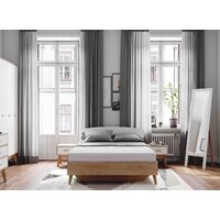 Кровать Мебельград Калгари 1600 (дуб натуральный светлый/белый матовый) - Превью изображения №5 — Интернет-магазин ПроЗаказ