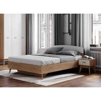 Кровать Мебельград Калгари 1600 (дуб натуральный светлый/белый матовый) - Превью изображения №3 — Интернет-магазин ПроЗаказ