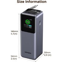 Внешний аккумулятор Ugreen PB726 95670B 20000mAh (серый) - Превью изображения №3 — Интернет-магазин ПроЗаказ