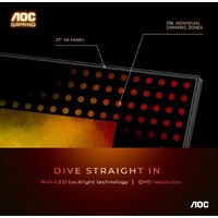 Игровой монитор AOC Gaming Q27G3XMN - Превью изображения №3 — Интернет-магазин ПроЗаказ