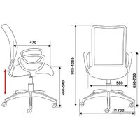 Офисное кресло Бюрократ CH-599/R/TW-97N - Превью изображения №6 — Интернет-магазин ПроЗаказ