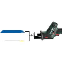 Сабельная пила Metabo SSE 18 LTX Compact 602266500 (с 2-мя АКБ 2 Ач, кейс) - Превью изображения №5 — Интернет-магазин ПроЗаказ