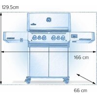 Газовый гриль для дачи Napoleon Prestige 500 Connected RSIB P500VXRSIBPSS-PL - Превью изображения №4 — Интернет-магазин ПроЗаказ