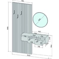 Стенка Интерлиния Lagom-2 LG-P (белый платинум/дуб золотой) - Превью изображения №3 — Интернет-магазин ПроЗаказ