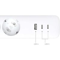 Удлинитель Xiaomi Mi Power Strip 20W 2C1A XMCXB01EU (USB Type-A + 2 USB Type-C, белый, международная версия) - Превью изображения №5 — Интернет-магазин ПроЗаказ