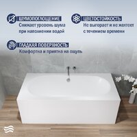 Ванна Lauter Ava 160 21208060 (с ножками и сифоном 21Y11010 хром) - Превью изображения №4 — Интернет-магазин ПроЗаказ