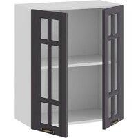 Шкаф навесной Трия Лина 1В6С (белый/графит) - Превью изображения №2 — Интернет-магазин ПроЗаказ