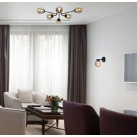 Припотолочная люстра Элетех Эва 161 НПБ 01-6х40-123 Е14 1005405123 (черный муар) - Превью изображения №6 — Интернет-магазин ПроЗаказ