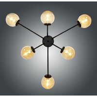 Припотолочная люстра Элетех Эва 161 НПБ 01-6х40-123 Е14 1005405123 (черный муар) - Превью изображения №5 — Интернет-магазин ПроЗаказ