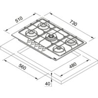 Варочная панель Franke Smart FHSM 755 4G DC XS C - Превью изображения №2 — Интернет-магазин ПроЗаказ