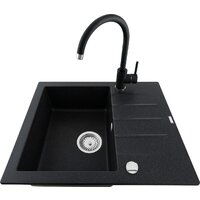 Кухонная мойка Kernau KGS A 4560 1B1D Black Metallic - Превью изображения №6 — Интернет-магазин ПроЗаказ