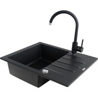 Кухонная мойка Kernau KGS A 4560 1B1D Black Metallic - Превью изображения №5 — Интернет-магазин ПроЗаказ
