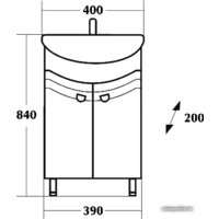  Onika Тумба под умывальник Манго 40.11 (белый) [104002] - Превью изображения №3 — Интернет-магазин ПроЗаказ