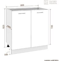 Шкаф напольный Кортекс-мебель Корнелия Лира НШ80р (дуб сонома/королевский опал) - Превью изображения №3 — Интернет-магазин ПроЗаказ