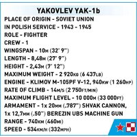 Конструктор Cobi Historical Collection WWII Yakovlev Yak - 1B - Превью изображения №7 — Интернет-магазин ПроЗаказ
