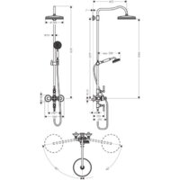 Душевая система  Hansgrohe Montreux Showerpipe 1jet 16572820 - Превью изображения №2 — Интернет-магазин ПроЗаказ