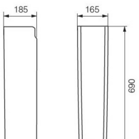 Пьедестал для умывальника Cersanit Carina S-PO-CAR50/55/60-w - Превью изображения №3 — Интернет-магазин ПроЗаказ