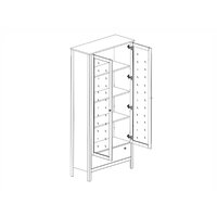 Шкаф-витрина Black Red White Loft REG2W1S (дуб вотан/черный) - Превью изображения №3 — Интернет-магазин ПроЗаказ