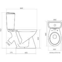 Унитаз напольный Santek Бриз (1WH202569) - Превью изображения №2 — Интернет-магазин ПроЗаказ