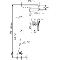 Душевая система  Wasserkraft A188.163.155.WM Thermo - Превью изображения №3 — Интернет-магазин ПроЗаказ