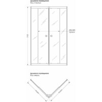 Душевой уголок Метакам Universal Black 80x80 KKS_013566 (прозрачное стекло) - Превью изображения №5 — Интернет-магазин ПроЗаказ