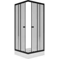 Душевой уголок Метакам Universal Black 80x80 KKS_013566 (прозрачное стекло) - Превью изображения №4 — Интернет-магазин ПроЗаказ