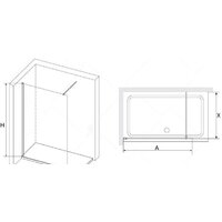 Душевая стенка RGW WA-010B 70 (черный/прозрачное стекло) - Превью изображения №3 — Интернет-магазин ПроЗаказ