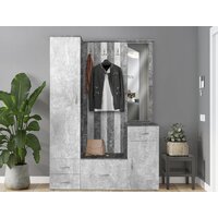 Шкаф-пенал Артём-Мебель ДСП СН-100.01 (бетон спаркс лайт/бетон спаркс) - Превью изображения №4 — Интернет-магазин ПроЗаказ