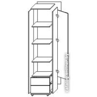 Шкаф-пенал Артём-Мебель ДСП СН-100.01 (бетон спаркс лайт/бетон спаркс) - Превью изображения №6 — Интернет-магазин ПроЗаказ