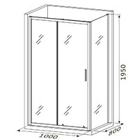 Душевой уголок Roxen Caspia 55060-100C-R 100х80 (матовое стекло) - Превью изображения №13 — Интернет-магазин ПроЗаказ
