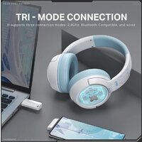 Наушники Onikuma GT802 (белый/голубой) - Превью изображения №4 — Интернет-магазин ПроЗаказ