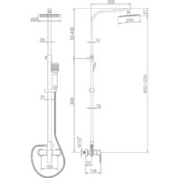 Душевая система  Ledeme L2458 - Превью изображения №2 — Интернет-магазин ПроЗаказ