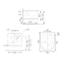 Унитаз подвесной Roxen Antares 530185-02 Rimless Soft Close - Превью изображения №12 — Интернет-магазин ПроЗаказ