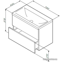  AM.PM Тумба под умывальник Gem 75 M90FHX07522WG (подвесной, белый) - Превью изображения №10 — Интернет-магазин ПроЗаказ